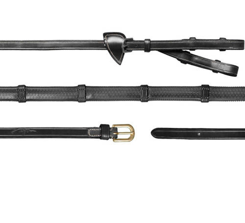 Rubber reins with stops 13mm DYON Collection