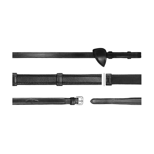 Rubber-Leather reins DYON  New English