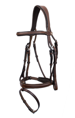GRAINED FLASH bridle with Antares rubber reins