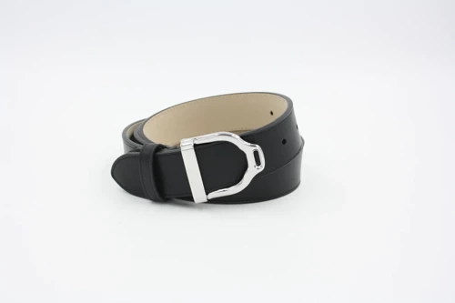 Leather belt with stirrup buckle Makebe
