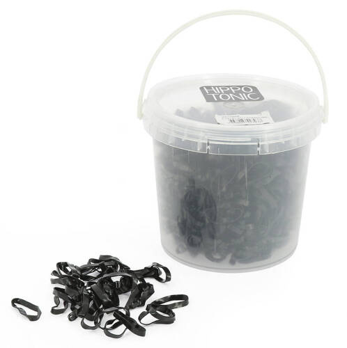 Black silicone rubber bands.