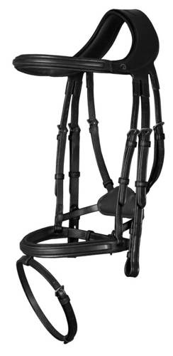 Bridle with a recessed DYON New English header