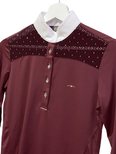 Women's competition shirt with sleeve Boreno amaranto