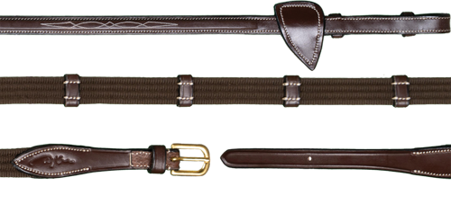 Webbing reins with DYON Collection stoppers